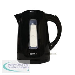 Igenix 1.7 Litre Jug Kettle Cordless Black (3kW jug kettle with rapid boil) IG7205