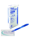 Pentel EnerGel X Retractable Gel Pen Medium Blue (Pack of 12) BL107/14-C