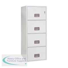 Phoenix World Class 4 Drawer Vertical Fire Rated Filing Cabinet Key Lock FS2254K