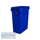 Rubbermaid Slim Jim Vented Container 60L Blue 1971257