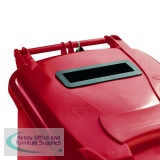 Confidential Waste Wheelie Bin 120 Litre Red 377902