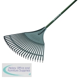 Evergreen Plastic Rake 54 inch Aluminium Grey/Green 380363