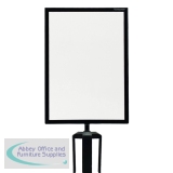 VFM Barrier System Sign Holder A4 Portrait Black 326403