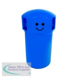 VFM Spacebin Hooded Plastic/Galvinised Liner Face Logo 145L Blu 394242