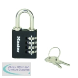 Master Lock Combi Padlock With Override Key Black 7641EURDBLK