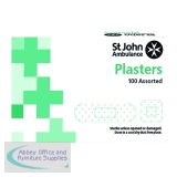 St John Ambulance Fabric Plasters Assorted Sizes (100 Pack) F94026