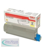 Oki C532/MC573 Laser Toner Cartridge Page Life 1500pp Yellow Ref 46490401