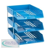 Avery Basics Letter Tray Stackable Versatile A4 Foolscap W278xD390xH70mm Blue Ref 1132BLUE