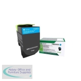 Lexmark CS/CX3Series Laser Toner Cartridge Return Program Page Life 2300pp Cyan Ref 71B20C0