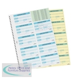 Durable Visitors Book Refill of 100 Duplicate Carbonless Badge Inserts W90xH60mm Ref 1464-65