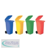 Wheelie Bin High Density Polyethylene with Rear Wheels 120 Litre Capacity 480x560x930mm Red