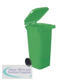 Wheelie Bin High Density Polyethylene with Rear Wheels 120 Litre Capacity 480x560x930mm Green