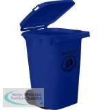 Wheelie Bin High Density Polyethylene with Rear Wheels 240 Litre Capacity 580x740x1070mm Blue