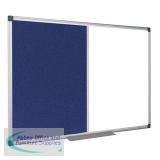 5 Star Office Combination Notice Board Felt and Drywipe W900xH600mm