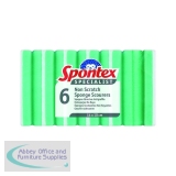 Spontex Specialist Non-Scratch Sponge Scourer Blue/White (Pack of 6) 19400212