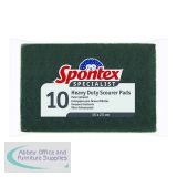 Spontex Specialist Heavy Duty Pads Green (Pack of 10) 19500136