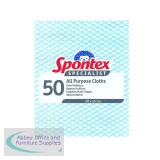 Spontex Specialist All Purpose Cloths Blue (Pack of 50) 19900102