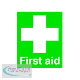 Safety Sign First Aid Sign PVC 100x250mm FA00607R