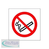 Safety Sign No Smoking Symbol 100x100mm Self-Adhesive (Pack of 5) KP01N/S