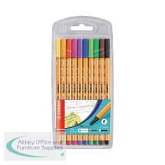 Stabilo Point 88 Fineliner Pen Wallet Assorted (Pack of 10) 8810