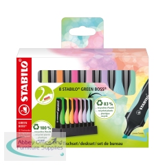 Stabilo Green Boss Highlighter Desk Set Assorted (Pack of 8) 6070/08-5