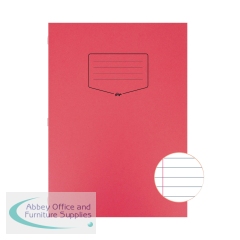 Silvine Tough Shell Exercise Book Ruled A4 Red (Pack of 25) EX142