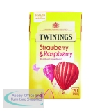 Twinings Strawberry Raspberry Tea Bags (Pack of 20) F17457