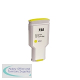 Compatible HP F9K15A 728 Yellow Ink Tank Cartridge 300ml Page Yield