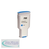 Compatible HP F9K17A 728 Cyan Ink Tank Cartridge 300ml Page Yield