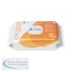 Uniwipe Clinical Midi Wipes (200 Pack) 1020