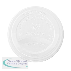 Vegware Hot Cup Lid 12oz 89-series White (Pack of 1000) VLID89S