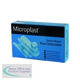 Microplast Blue Detectable Plasters Assorted Sizes (Pack of 100) 86931