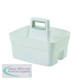 Whitefurze Craft Caddy With Handle White H33KCRY