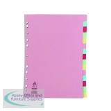 A4 Manilla Divider 15-Part Pink with Assorted Tabs WX01516