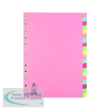 A4 Manilla Divider 20-Part Pink with Assorted Tabs WX01517