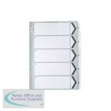 A4 White 1-5 Mylar Index (Multi-punched and Mylar Reinforced Tabs/Holes WX01527
