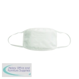 Reusable Cloth Masks 5x7in 4 Layer Cotton White (5 Pack) SY-200425W