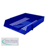 Contract Letter Tray Plastic Construction Mesh Design 275x61x350mm Blue WX10052A