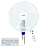 Whitebox Remote Control 3 Speed Wall Fan 60 Watt 16 Inch WL16RT