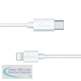 MediaRange Apple Lightning to USB Type-C Charge + Sync Cable 1m White